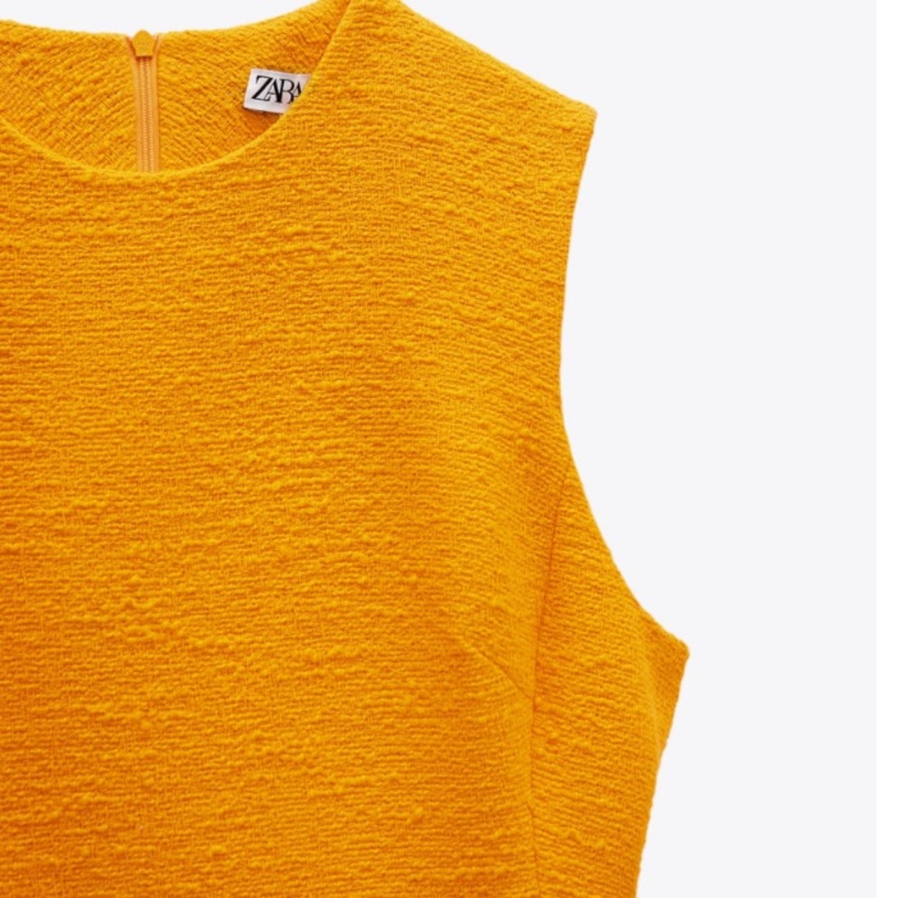 NEW! HP 🥳🥳🥳Zara Orange Textured Mini Dress - Picture 5 of 13
